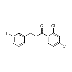 structure of CAS# 898767-59-4, 1-(2,4-Dichlorophenyl)-3-(3-fluorophenyl)-1-propanone;2',4'-dichloro-3-(3-fluorophenyl)propiophenone