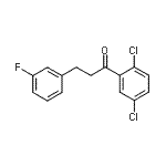 structure of CAS# 898767-61-8, 1-(2,5-Dichlorophenyl)-3-(3-fluorophenyl)-1-propanone;2',5'-dichloro-3-(3-fluorophenyl)propiophenone