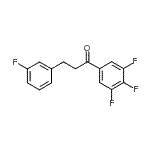structure of CAS# 898767-73-2, 3-(3-Fluorophenyl)-1-(3,4,5-trifluorophenyl)-1-propanone;3-(3-fluorophenyl)-3',4',5'-trifluoropropiophenone