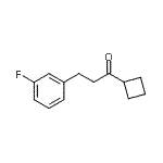 structure of CAS# 898767-79-8, 1-Cyclobutyl-3-(3-fluorophenyl)-1-propanone;cyclobutyl 2-(3-fluorophenyl)ethyl ketone
