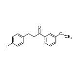 structure of CAS# 898767-93-6, 3-(4-Fluorophenyl)-1-(3-methoxyphenyl)-1-propanone;3-(4-fluorophenyl)-3'-methoxypropiophenone