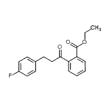 结构式 CAS# 898768-00-8, 乙基2-[3-(4-氟苯基)丙酰]苯甲酸酯