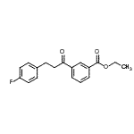 结构式 CAS# 898768-02-0, 乙基3-[3-(4-氟苯基)丙酰]苯甲酸酯