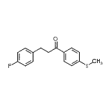 结构式 CAS# 898768-11-1, 3-(4-氟苯基)-1-[4-(甲硫基)苯基]-1-丙酮