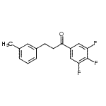 structure of CAS# 898768-24-6, 3-(3-Methylphenyl)-1-(3,4,5-trifluorophenyl)-1-propanone;3-(3-methylphenyl)-3',4',5'-trifluoropropiophenone