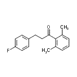 structure of CAS# 898768-34-8, 1-(2,6-Dimethylphenyl)-3-(4-fluorophenyl)-1-propanone;2',6'-dimethyl-3-(4-fluorophenyl)propiophenone