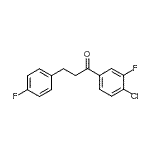 结构式 CAS# 898768-46-2, 1-(4-氯-3-氟苯基)-3-(4-氟苯基)-1-丙酮