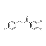 structure of CAS# 898768-74-6, 1-(3,4-Dichlorophenyl)-3-(4-fluorophenyl)-1-propanone;3',4'-Dichloro-3-(4-fluorophenyl)propiophenone