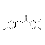 structure of CAS# 898768-91-7, 1-(4-Chloro-3-fluorophenyl)-3-(4-methylphenyl)-1-propanone;4'-chloro-3'-fluoro-3-(4-methylphenyl)propiophenone