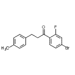 结构式 CAS# 898769-07-8, 1-(4-溴-2-氟苯基)-3-(4-甲基苯基)-1-丙酮