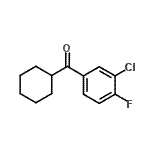 结构式 CAS# 898769-27-2, (3-氯-4-氟苯基)(环己基)甲酮