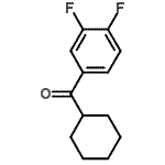 结构式 CAS# 898769-56-7, 环己基-(3,4-二氟苯基)甲酮