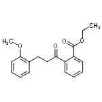 structure of CAS# 898769-75-0, Ethyl 2-[3-(2-methoxyphenyl)propanoyl]benzoate;2'-carboethoxy-3-(2-methoxyphenyl)propiophenone