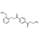 structure of CAS# 898769-79-4, Ethyl 4-[3-(2-methoxyphenyl)propanoyl]benzoate;4'-carboethoxy-3-(2-methoxyphenyl)propiophenone