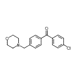 structure of CAS# 898769-96-5, (4-Chlorophenyl)[4-(4-morpholinylmethyl)phenyl]methanone;4-Chloro-4'-morpholinomethyl benzophenone;MFCD03841399