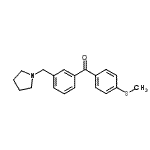 structure of CAS# 898770-13-3, [4-(Methylsulfanyl)phenyl][3-(1-pyrrolidinylmethyl)phenyl]methanone;3-pyrrolidinomethyl-4'-thiomethylbenzophenone