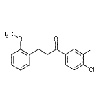 structure of CAS# 898770-15-5, 1-(4-Chloro-3-fluorophenyl)-3-(2-methoxyphenyl)-1-propanone;4'-chloro-3'-fluoro-3-(2-methoxyphenyl)propiophenone