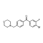 结构式 CAS# 898770-20-2, (4-溴-3-氟苯基)[4-(4-吗啉基甲基)苯基]甲酮