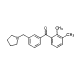 structure of CAS# 898770-34-8, (2,3-Dimethylphenyl)[3-(1-pyrrolidinylmethyl)phenyl]methanone;2,3-dimethyl-3'-pyrrolidinomethyl benzophenone