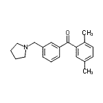 structure of CAS# 898770-40-6, (2,5-Dimethylphenyl)[3-(1-pyrrolidinylmethyl)phenyl]methanone;2,5-dimethyl-3'-pyrrolidinomethyl benzophenone