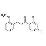 结构式 CAS# 898770-45-1, 1-(4-氯-2-氟苯基)-3-(2-甲氧基苯基)-1-丙酮