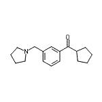 structure of CAS# 898770-98-4, Cyclopentyl[3-(1-pyrrolidinylmethyl)phenyl]methanone;cyclopentyl 3-(pyrrolidinomethyl)phenyl ketone