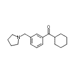 structure of CAS# 898771-00-1, Cyclohexyl[3-(1-pyrrolidinylmethyl)phenyl]methanone;cyclohexyl 3-(pyrrolidinomethyl)phenyl ketone