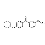 structure of CAS# 898771-01-2, (3-Methoxyphenyl)[4-(1-piperidinylmethyl)phenyl]methanone;3-methoxy-4'-piperidinomethyl benzophenone