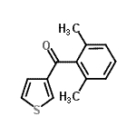 structure of CAS# 898771-06-7, (2,6-Dimethylphenyl)(3-thienyl)methanone;3-(2,6-Dimethylbenzoyl)thiophene
