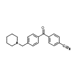 structure of CAS# 898771-11-4, 4-[4-(1-Piperidinylmethyl)benzoyl]benzonitrile;4-cyano-4'-piperidinomethyl benzophenone