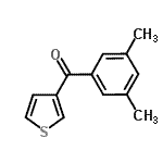 structure of CAS# 898771-12-5, (3,5-Dimethylphenyl)(3-thienyl)methanone;3-(3,5-Dimethylbenzoyl)thiophene