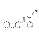structure of CAS# 898771-14-7, Ethyl 2-[4-(1-piperidinylmethyl)benzoyl]benzoate;2-Carboethoxy-4'-piperidinomethyl benzophenone