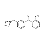 structure of CAS# 898771-19-2, [3-(1-Azetidinylmethyl)phenyl](2-methylphenyl)methanone;3'-azetidinomethyl-2-methylbenzophenone