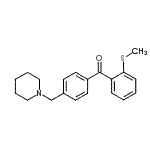 structure of CAS# 898771-23-8, [2-(Methylsulfanyl)phenyl][4-(1-piperidinylmethyl)phenyl]methanone;4'-piperidinomethyl-2-thiomethylbenzophenone