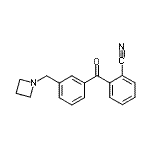 structure of CAS# 898771-36-3, 2-[3-(1-Azetidinylmethyl)benzoyl]benzonitrile;3'-azetidinomethyl-2-cyanobenzophenone