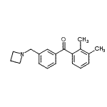 structure of CAS# 898771-69-2, [3-(1-Azetidinylmethyl)phenyl](2,3-dimethylphenyl)methanone;3'-azetidinomethyl-2,3-dimethylbenzophenone