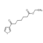 结构式 CAS# 898771-76-1, 乙基7-氧代-7-(3-噻吩基)庚酸酯