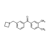 structure of CAS# 898771-77-2, [3-(1-Azetidinylmethyl)phenyl](3,4-dimethylphenyl)methanone;3'-azetidinomethyl-3,4-dimethylbenzophenone