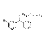 structure of CAS# 898771-80-7, Ethyl 2-[(5-bromo-3-pyridinyl)carbonyl]benzoate;3-Bromo-5-(2-ethoxycarbonylbenzoyl)pyridine