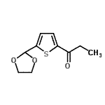 structure of CAS# 898771-82-9, 1-[5-(1,3-Dioxolan-2-yl)-2-thienyl]-1-propanone;5-(1,3-Dioxolan-2-yl)-2-thienyl ethyl ketone