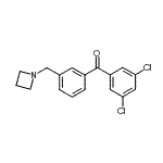 structure of CAS# 898772-18-4, [3-(1-Azetidinylmethyl)phenyl](3,5-dichlorophenyl)methanone;3'-azetidinomethyl-3,5-dichlorobenzophenone