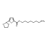 structure of CAS# 898772-26-4, Octyl 5-(1,3-dioxolan-2-yl)-2-thiophenecarboxylate;Octyl 5-(1,3-Dioxolan-2-yl)-2-thiophenecarboxylate