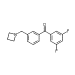 structure of CAS# 898772-27-5, [3-(1-Azetidinylmethyl)phenyl](3,5-difluorophenyl)methanone;3'-azetidinomethyl-3,5-difluorobenzophenone