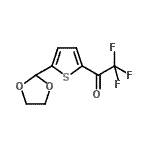 structure of CAS# 898772-29-7, 1-[5-(1,3-Dioxolan-2-yl)-2-thienyl]-2,2,2-trifluoroethanone;2-Trifluoroacetyl-5-(1,3-dioxolan-2-yl)thiophene