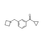 structure of CAS# 898772-33-3, [3-(1-Azetidinylmethyl)phenyl](cyclopropyl)methanone;3-(azetidinomethyl)phenyl cyclopropyl ketone
