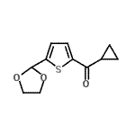 structure of CAS# 898772-50-4, Cyclopropyl[5-(1,3-dioxolan-2-yl)-2-thienyl]methanone;Cyclopropyl 5-(1,3-dioxolan-2-yl)-2-thienyl ketone