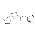 结构式 CAS# 898772-84-4, 1-[5-(1,3-二氧戊环-2-基)-2-噻吩基]-3-甲基-1-丁酮