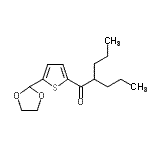 structure of CAS# 898773-00-7, 1-[5-(1,3-Dioxolan-2-yl)-2-thienyl]-2-propyl-1-pentanone;5-(1,3-Dioxolan-2-yl)-2-thienyl 1-propylbutyl ketone