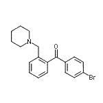 structure of CAS# 898773-06-3, (4-Bromophenyl)[2-(1-piperidinylmethyl)phenyl]methanone;4'-Bromo-2-piperidinomethyl benzophenone