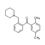 结构式 CAS# 898773-27-8, (2,5-二甲基苯基)[2-(1-哌啶基甲基)苯基]甲酮